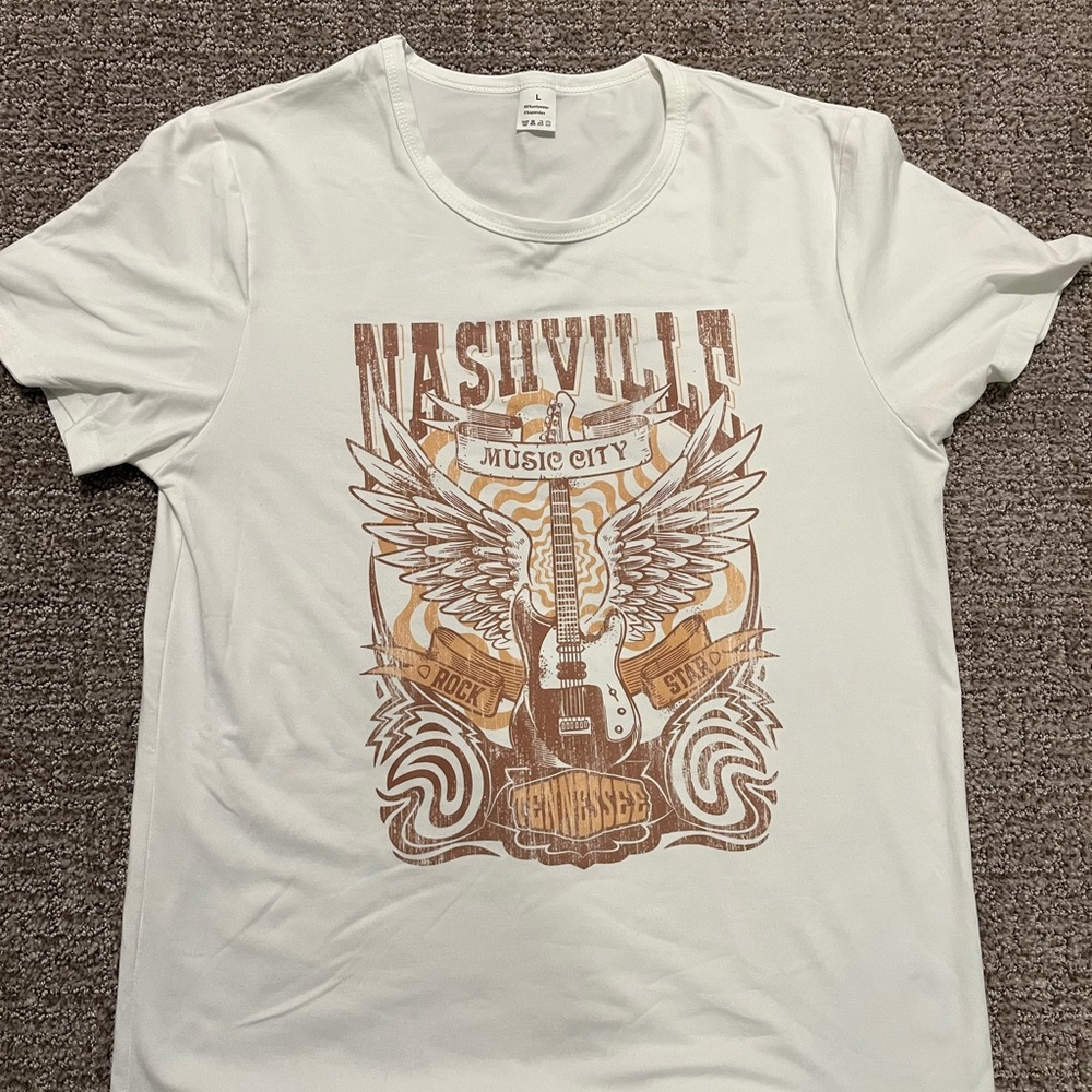 Nashville Music City Graphic Tee - White
